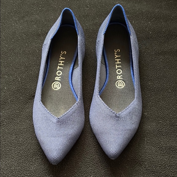 Rothy’s Pointed Flat RETIRED Cobalt Blue Size 9 - Picture 2 of 8